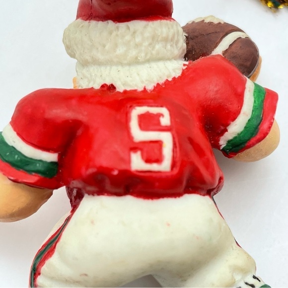 Vintage Football Santa Christmas Tree Ornament - Picture 10 of 12